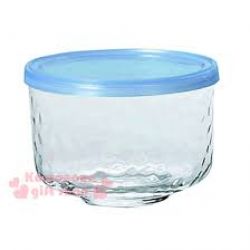 Hộp thủy tinh kim cương có nắp màu xanh nhạt 420ml