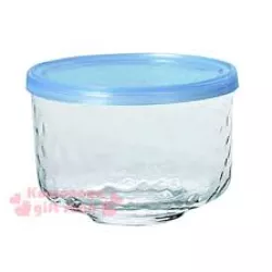 Hộp thủy tinh kim cương có nắp màu xanh nhạt 420ml