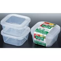 Set 2 hộp nhựa nắp trong Nakaya 650ml