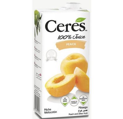 NƯỚC ÉP ĐÀO KHÔNG ĐƯỜNG HIỆU CERES 1L