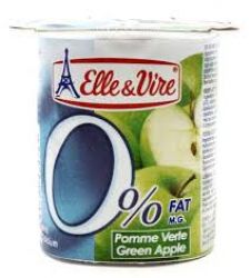 Sữa chua Elle&Vire vị táo 0.1% chất béo hộp 125g