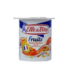Sữa chua Elle&Vire vị chanh dây, đào hộp 125g