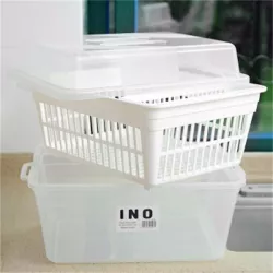 GIÁ ÚP BÁT CÓ NẮP MÀU TRẮNG INOMATA