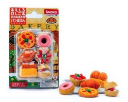 Tẩy Iwako ER-BRI011 vỉ hình bánh mì, hộp sữa