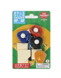 Tẩy Iwako ER-BRI016 vỉ hình đồ chơi bóng chày (0778)