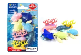 Tẩy Iwako ER-BRI031 vỉ hình rùa, cá (0075)
