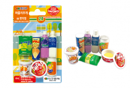 Tẩy Iwako ER-BRI012 vỉ hình n­ước ngọt, mì gói, hộp (0457)