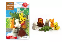 Tẩy Iwako ER-BRI025 vỉ hình thỏ cá sấu hổ, gấu (0120)