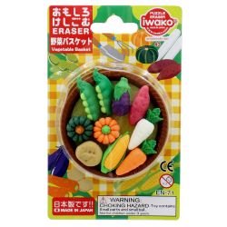 Tẩy Iwako ER-BRI048 vỉ hình rau củ cà rốt, bí đỏ, ngô (0072)