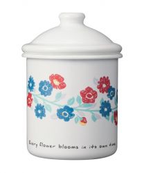 Bình đựng trà, gia vị Enamel canister Nhật Bản 650ml (2369)