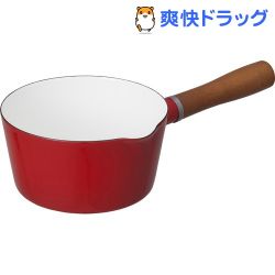 Nồi hâm sữa, cháo Nordica màu đỏ Nhật Bản 16cm (0389)