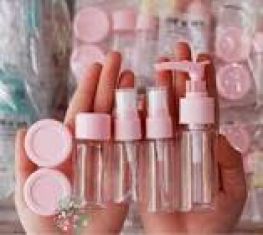 Bộ sang chiết mỹ phẩm mini 2 màu xanh, hồngg