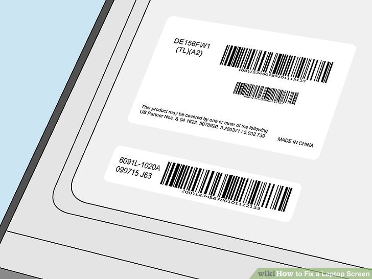 Kiểm tra nhãn trên màn hình để biết nhãn và số kiểu máy của nhà sản xuất