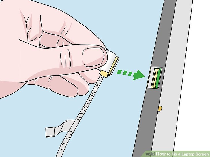 Kết nối lại cáp với màn hình mới.