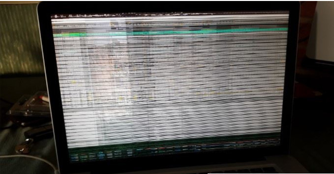 màn hình macbook nhấp nháy