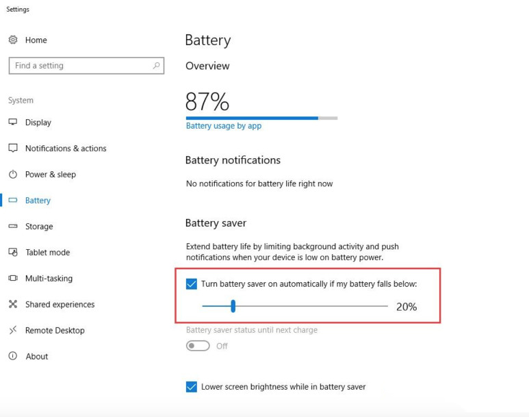 quản lý pin máy tính xách tay windows 10