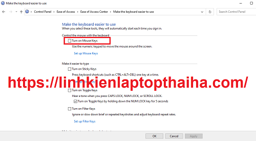 khắc phục lỗi bàn phím laptop không gõ được số