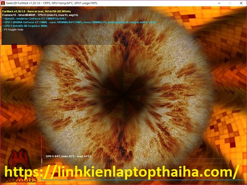 kiểm tra sức khỏe màn hình laptop