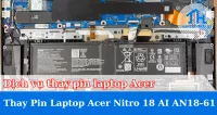 Hướng dẫn thay pin laptop Acer Nitro 18 AI AN18-61