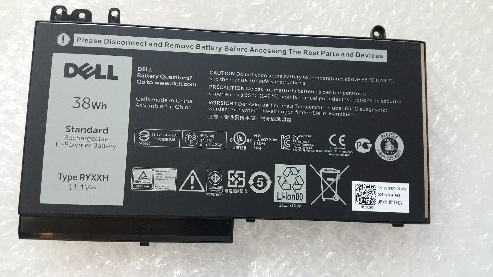 Thay Pin Laptop Dell Latitude 12 E5250 E7270 E5450 E5550 E5457 Zin