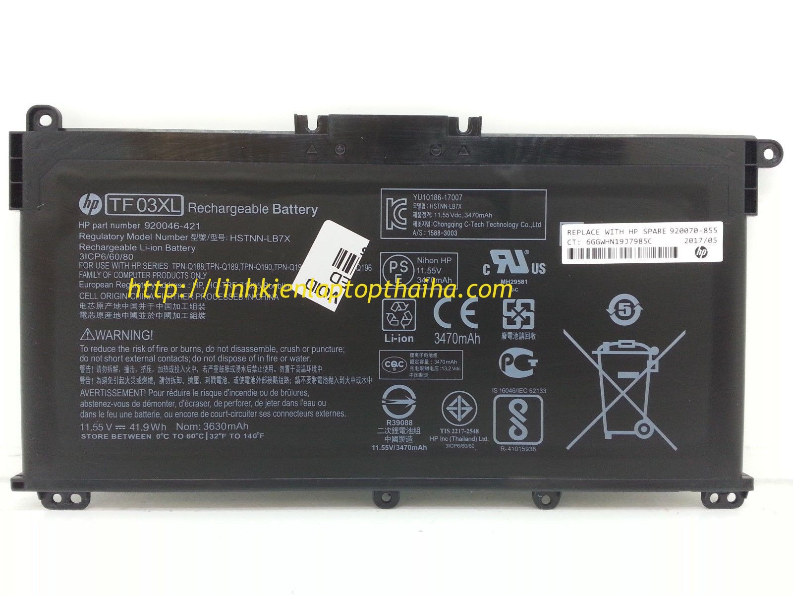 Pin Laptop HP Pavilion 14-BF018TU