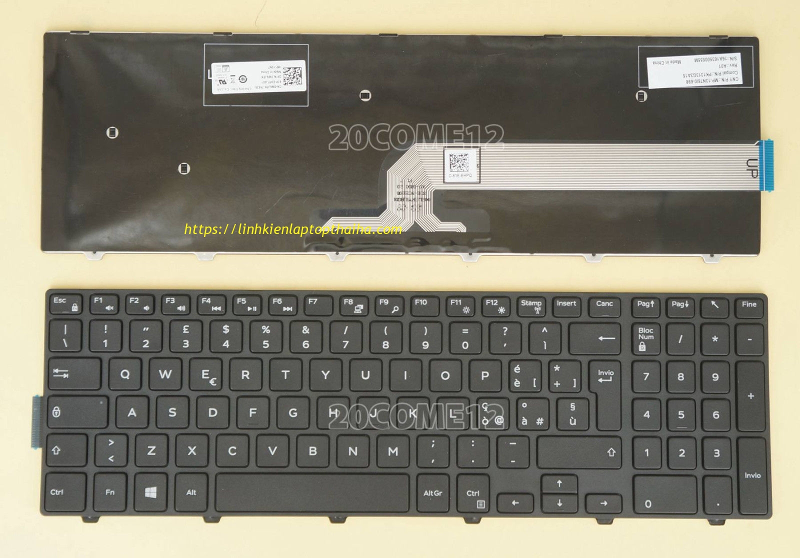 Bàn phím laptop Dell Vostro 3558,15 3558