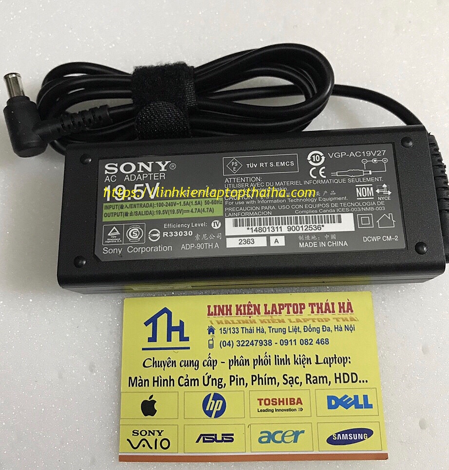 Sạc sony VPC EH  EL  EA  EE  EG NR VPC NS VPC SA VPC SB VPC YA, VPC YB, VPC CA, VPC FE ZIN