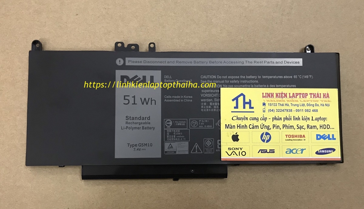 pin laptop Dell Latitude E5550 E5450