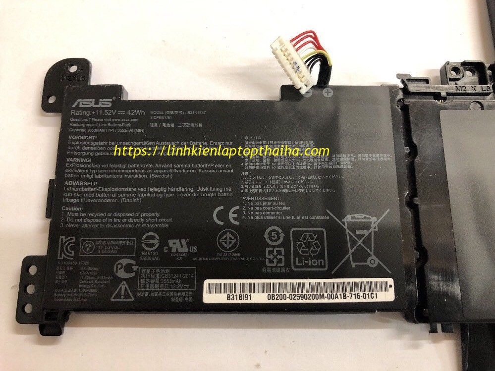 Pin laptop Asus A510U A510UA A510UF