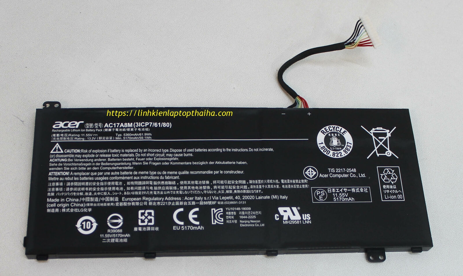 Pin laptop Acer Aspire A515-53