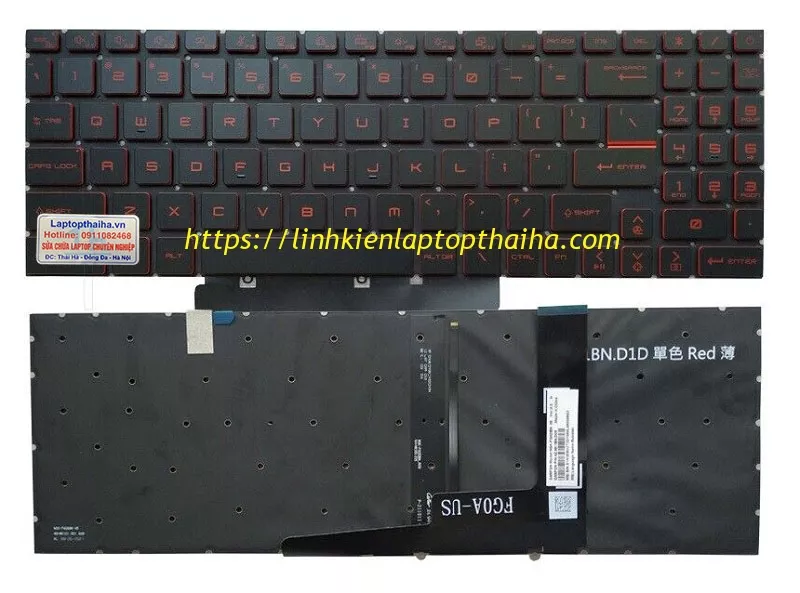 Bàn phím laptop MSI Katana GF66