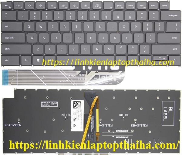 Bàn phím laptop Dell Inspiron 16 7620