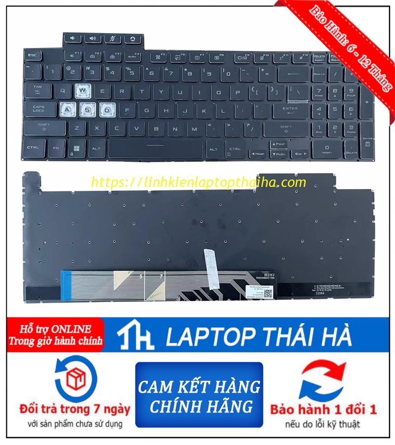 Bàn phím laptop Asus Gaming TUF Dash F15 FX517ZC