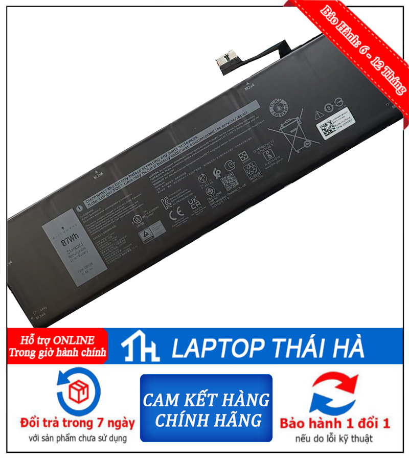 pin laptop Dell Inspiron 16 7620 