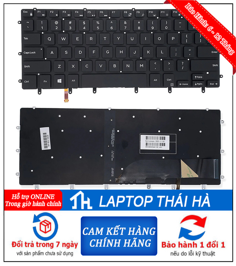 Bàn Phím Laptop Dell XPS 15 9570 9550 9560