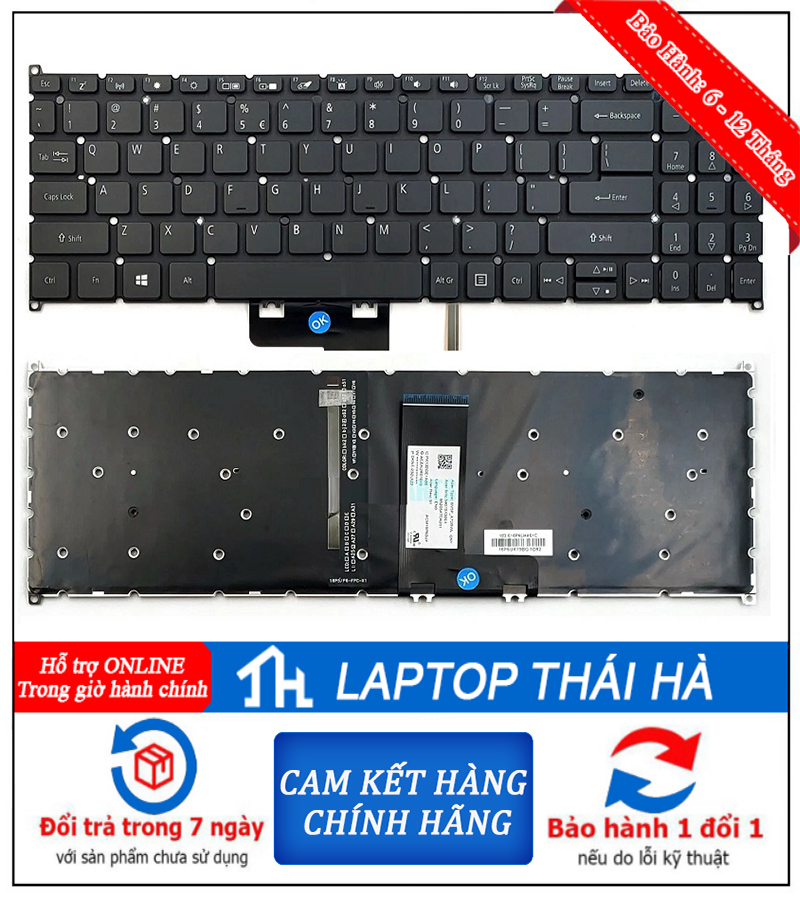 Bàn phím laptop Acer Aspire Lite 15 AL15 71P 517D