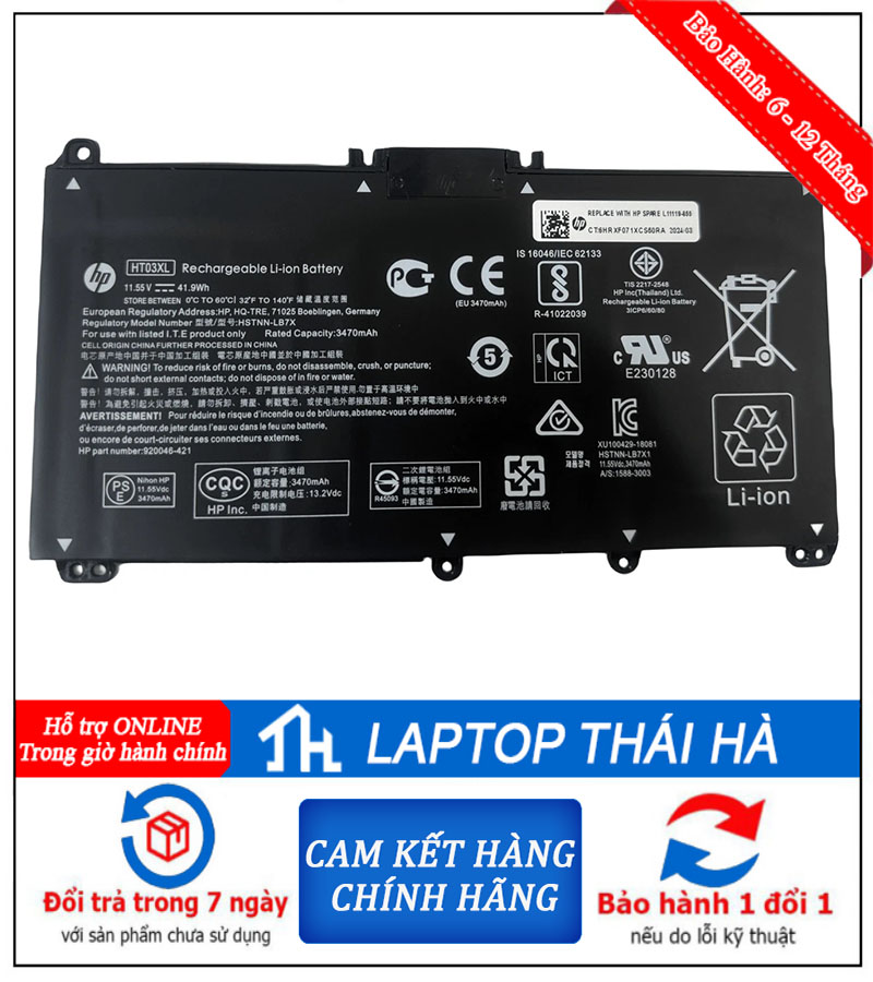 Pin Laptop HP 15 fc0085AU - A6VV8PA