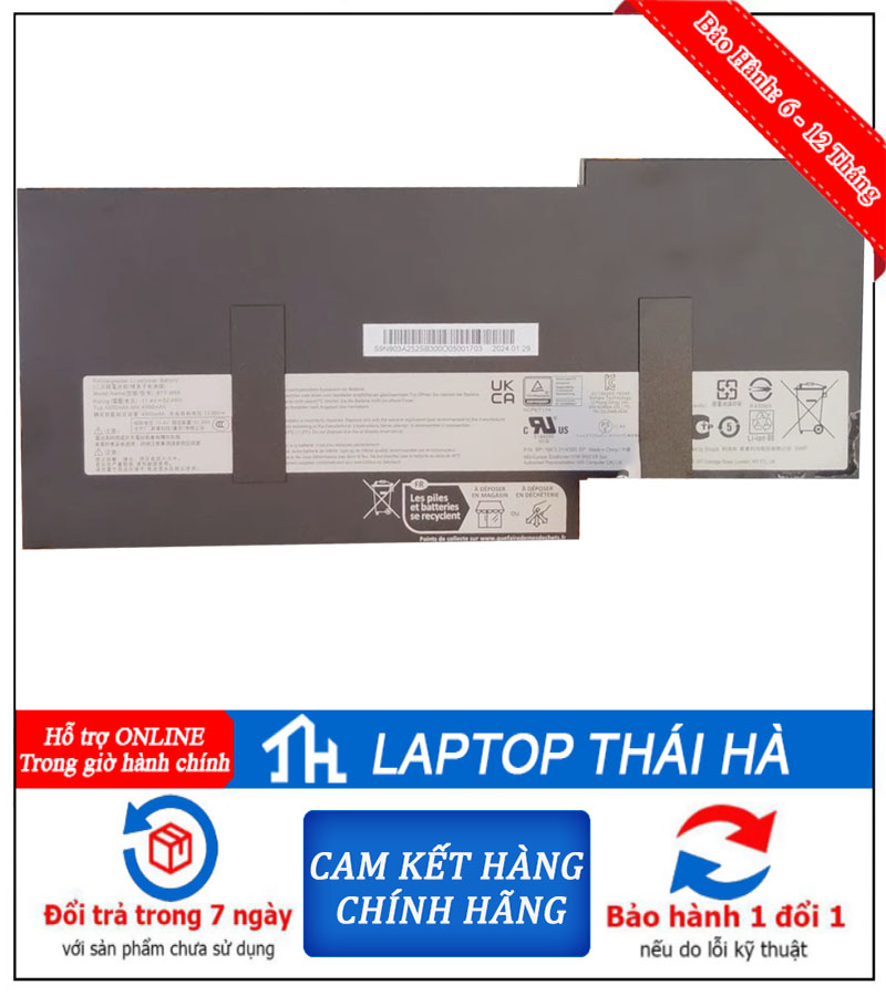 Pin laptop MSI Gaming Thin 15 B13UCX