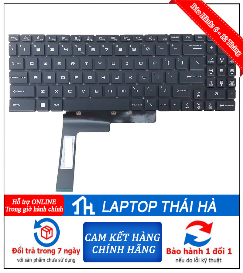 Bàn phím laptop MSI Prestige 16 Studio A13VE