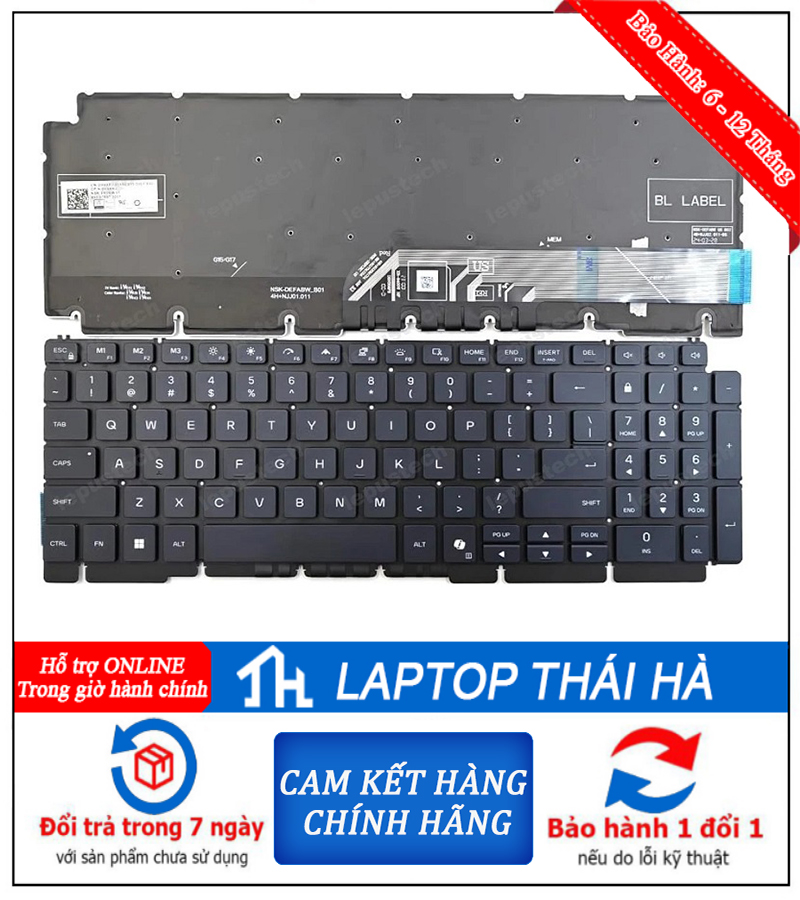 Bàn Phím Laptop Dell Alienware 16X Aurora AC16251