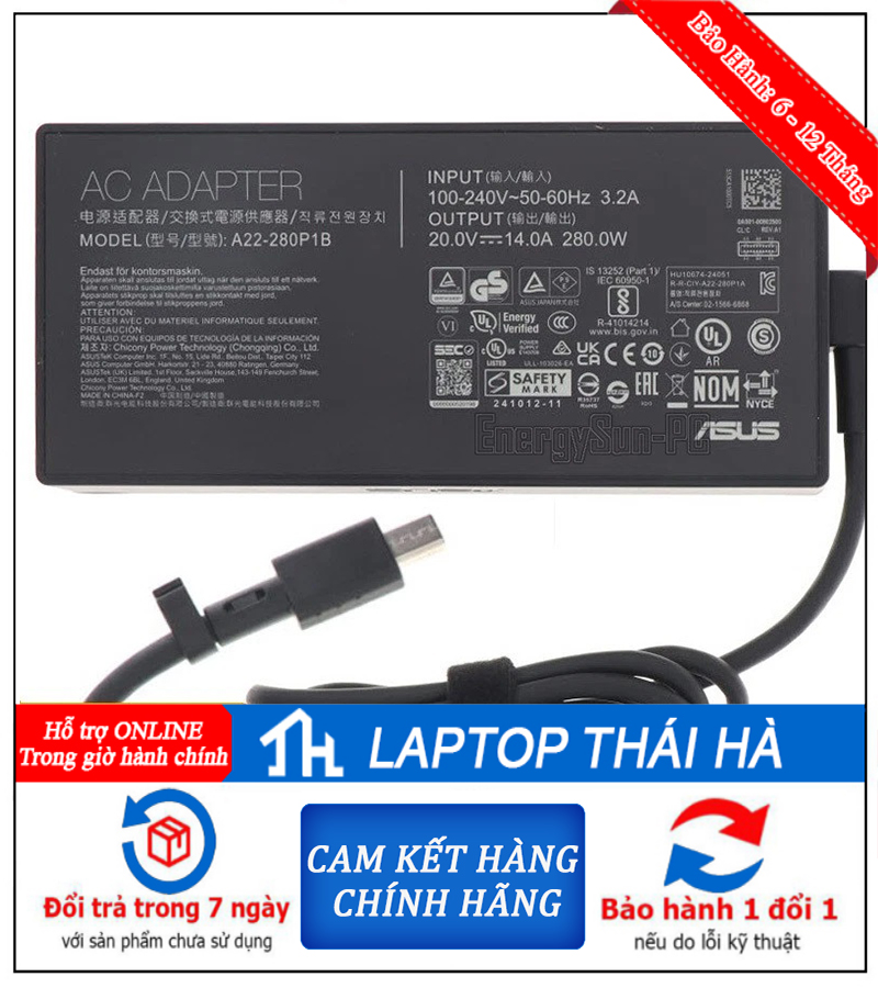 Sạc laptop Asus TUF Gaming F16 FX608