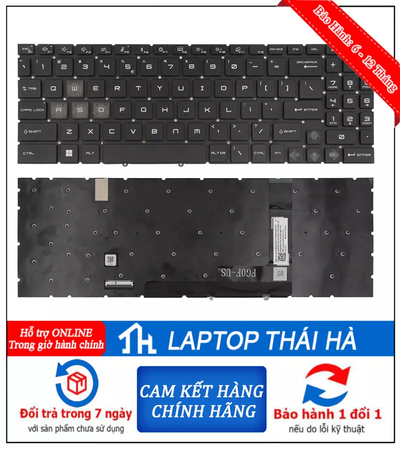 Bàn phím laptop MSI Cyborg 17 B13W