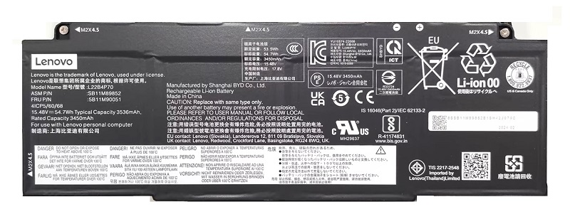 Pin laptop Lenovo ThinkPad X13 Gen 5