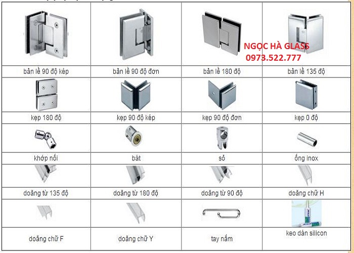 PHỤ KIỆN VÁCH TẮM KÍNH