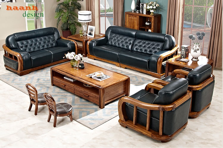 Sofa gỗ tự nhiên phòng khách