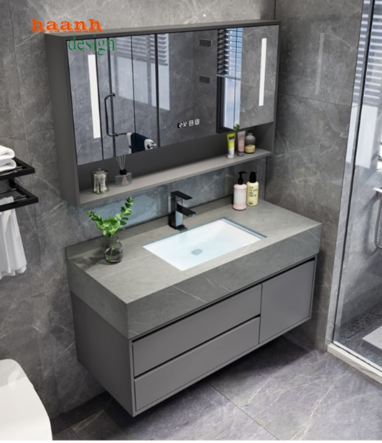 Tủ lavabo phòng tắm gỗ công nghiệp 