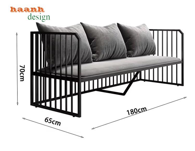 Sofa sắt phòng khách sơn tĩnh điện