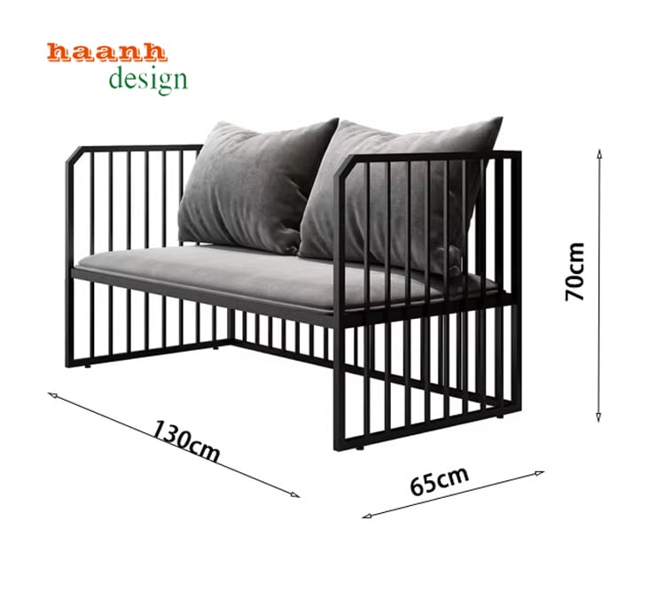 Sofa sắt phòng khách sơn tĩnh điện