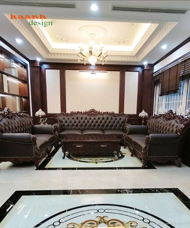 Sofa tân cổ điển gỗ tự nhiên mang đến không gian sang trọng