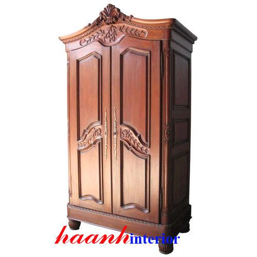 Tủ quần áo hai cánh gỗ tự nhiên TAG008